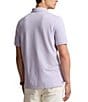 Color:Purple Flower - Image 2 - Classic Fit Solid Cotton Mesh Polo Shirt