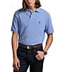 Color:Campus Blue - Image 1 - Classic Fit Solid Cotton Mesh Polo Shirt