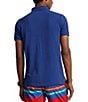 Color:Beach Royal - Image 2 - Classic Fit Solid Cotton Mesh Polo Shirt