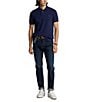 Color:Navy - Image 3 - Classic-Fit Solid Mesh Polo Shirt