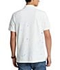 Color:White - Image 2 - Classic-Fit Splatter-Print Short-Sleeve Mesh Polo Shirt