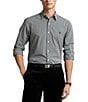 Color:Black/White - Image 1 - Classic-Fit Stretch Checked Poplin Long Sleeve Woven Shirt