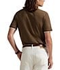 Polo Ralph Lauren Classic Fit Stretch Mesh Zip Short Sleeve Polo Shirt, Color:Chestnut - Image 2