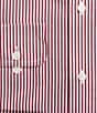 Color:Burgundy/White - Image 2 - Classic Fit Stretch Point Collar Striped Poplin Dress Shirt