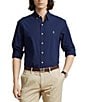 Color:Newport Navy - Image 1 - Classic Fit Stretch Poplin Long Sleeve Woven Shirt