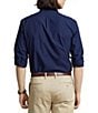 Color:Newport Navy - Image 2 - Classic Fit Stretch Poplin Long Sleeve Woven Shirt