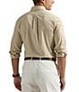 Polo Ralph Lauren Classic-Fit Stretch Stripe Poplin Long Sleeve Woven Shirt, Color:Coastal Beige/White - Image 2