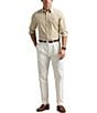 Polo Ralph Lauren Classic-Fit Stretch Stripe Poplin Long Sleeve Woven Shirt, Color:Coastal Beige/White - Image 3