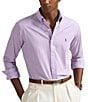 Polo Ralph Lauren Classic-Fit Stretch Stripe Poplin Long Sleeve Woven Shirt, Color:AIX Lavender/White - Image 1
