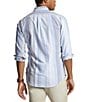 Color:Blue Multi - Image 2 - Classic Fit Stripe Oxford Long Sleeve Woven Shirt