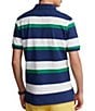 Color:Cruise Green Multi - Image 2 - Classic-Fit Stripe Short-Sleeve Mesh Polo Shirt