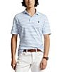 Color:Austin Blue/White - Image 1 - Classic-Fit Stripe Short-Sleeve Polo Shirt