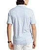 Color:Austin Blue/White - Image 2 - Classic-Fit Stripe Short-Sleeve Polo Shirt