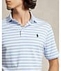 Color:Austin Blue/White - Image 4 - Classic-Fit Stripe Short-Sleeve Polo Shirt