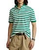 Color:Cruise Green/White - Image 1 - Classic Fit Stripe Soft Cotton Short-Sleeve Polo Shirt