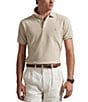 Polo Ralph Lauren Classic Fit Striped Tipped Stretch Mesh Short Sleeve Polo Shirt, Color:Classic Khaki/White - Image 1