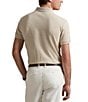 Polo Ralph Lauren Classic Fit Striped Tipped Stretch Mesh Short Sleeve Polo Shirt, Color:Classic Khaki/White - Image 2