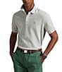 Polo Ralph Lauren Classic Fit Striped Tipped Stretch Mesh Short Sleeve Polo Shirt, Color:Andover Heather/White - Image 1