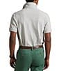 Polo Ralph Lauren Classic Fit Striped Tipped Stretch Mesh Short Sleeve Polo Shirt, Color:Andover Heather/White - Image 2