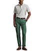 Polo Ralph Lauren Classic Fit Striped Tipped Stretch Mesh Short Sleeve Polo Shirt, Color:Andover Heather/White - Image 3