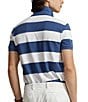 Color:Old Royal/White - Image 2 - Classic-Fit Striped Mesh Short Sleeve Polo Shirt