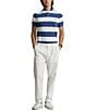 Color:Old Royal/White - Image 3 - Classic-Fit Striped Mesh Short Sleeve Polo Shirt
