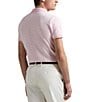 Polo Ralph Lauren Classic Fit Thin Striped Mesh Short Sleeve Polo Shirt, Color:Carmel Pink/White - Image 2