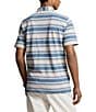 Color:Patina Stripe - Image 2 - Classic Fit Striped Mesh Short Sleeve Polo Shirt