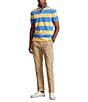 Color:Fall Yellow/Summer Blue - Image 3 - Classic-Fit Striped Mesh Short Sleeve Polo Shirt