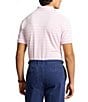 Color:Garden Pink/White - Image 2 - Classic Fit Striped Oxford Mesh Short Sleeve Polo Shirt