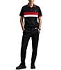 Polo Ralph Lauren Classic Fit Striped Soft Cotton Short Sleeve Racing Polo Shirt, Color:Polo Black Multi - Image 3