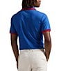 Polo Ralph Lauren Classic Fit Striped Soft Cotton Short Sleeve Racing Polo Shirt, Color:Heritage Blue Multi - Image 2