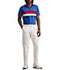 Polo Ralph Lauren Classic Fit Striped Soft Cotton Short Sleeve Racing Polo Shirt, Color:Heritage Blue Multi - Image 3