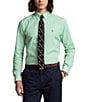 Color:Cabo Green/White - Image 1 - Classic Fit Striped Stretch Long Sleeve Woven Shirt
