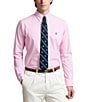 Color:Pink/White - Image 1 - Classic Fit Striped Stretch Poplin Shirt