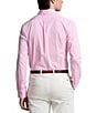 Color:Pink/White - Image 2 - Classic Fit Striped Stretch Poplin Shirt