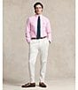 Color:Pink/White - Image 4 - Classic Fit Striped Stretch Poplin Shirt