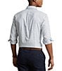 Color:Grey Heather/White - Image 2 - Classic-Fit Tattersall Oxford Grey Heather Long-Sleeve Woven Shirt