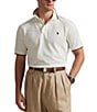 Polo Ralph Lauren Classic Fit Tipped Mesh Short Sleeve Polo Shirt, Color:Cream - Image 1
