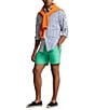 Color:Classic Kelly - Image 3 - Classic Fit Traveler 5.75#double; Inseam Swim Trunks