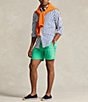 Color:Classic Kelly - Image 5 - Classic Fit Traveler 5.75#double; Inseam Swim Trunks
