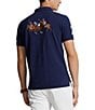 Color:Newport Navy - Image 1 - Classic Fit Triple Pony Mesh Short Sleeve Polo Shirt