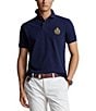 Color:Newport Navy - Image 2 - Classic Fit Triple Pony Mesh Short Sleeve Polo Shirt