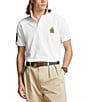 Color:White - Image 2 - Classic Fit Triple Pony Mesh Short Sleeve Polo Shirt