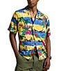 Color:Club Sail - Image 1 - Classic-Fit Tropical-Print Short Sleeve Woven Camp Shirt