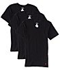 Color:Polo Black - Image 1 - Classic Fit V-Neck Undershirt T-Shirts 3-Pack