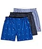 Color:Sapphire Star/Coastal Foulard/Heritage Royal - Image 1 - Classic Fit Woven Boxer Briefs 3-Pack