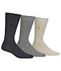 Color:Charcoal/Heather Grey/Light Grey - Image 1 - Combed Assorted Color Cotton Dress Socks 3-Pack