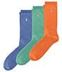 Polo Ralph Lauren Cushioned Rib Crew Socks 3-Pack - Image 1
