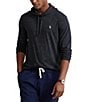 Color:Black Marl Heather - Image 1 - Cotton Jersey Long-Sleeve Hoodie